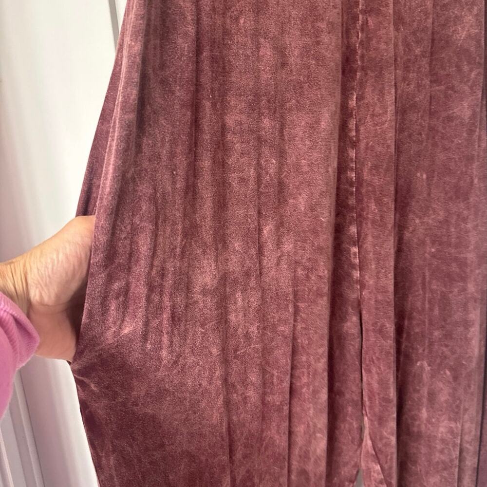 Indigo Thread Co Jumpsuit Womens L Mauve Mineral Wash Harem Boho Wide Leg USA - Picture 4 of 9
